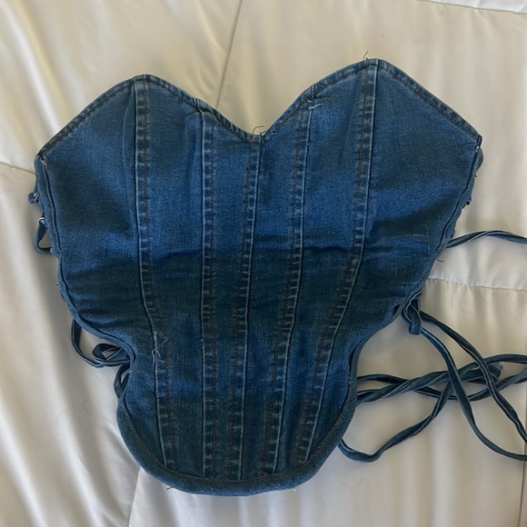 Denim Corset Top - Picture 3 of 6